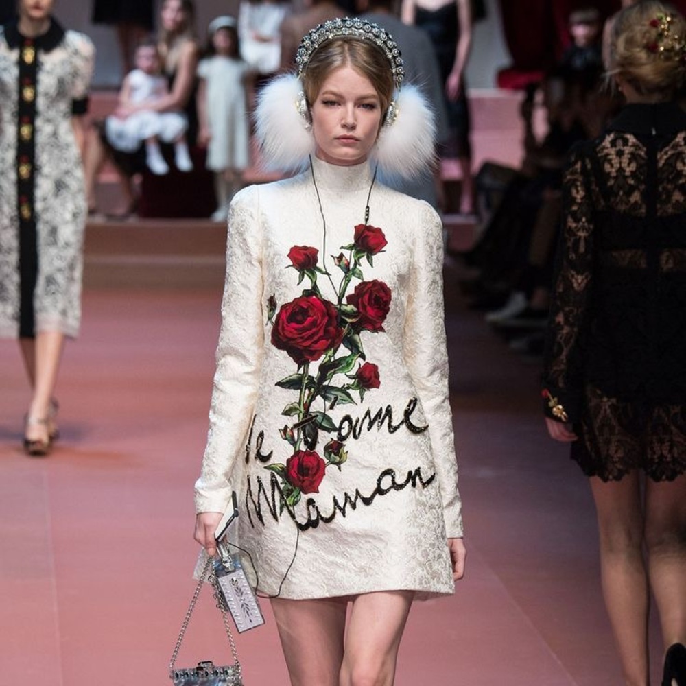 White Rose Dress Runway